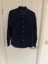 Navy Blue Cord Casual Long