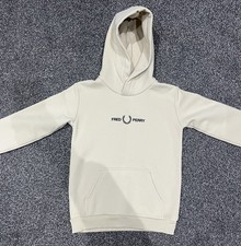 Boys Cream Fred Perry Hoodie