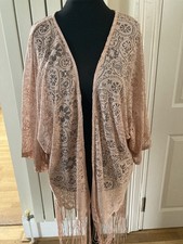 Lacy Dusky PinkSleeved Shawl