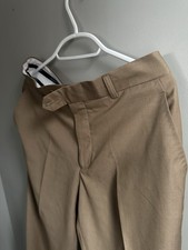 Vintage Giorgio Armani Trousers Beige 100% Wool Made in Italy Size 30