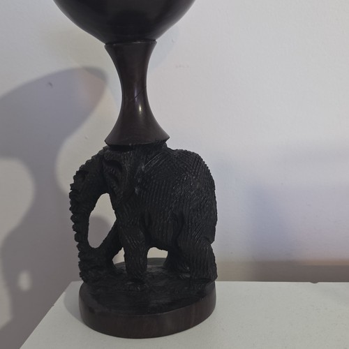 Elephant figurine black brown - elephant,