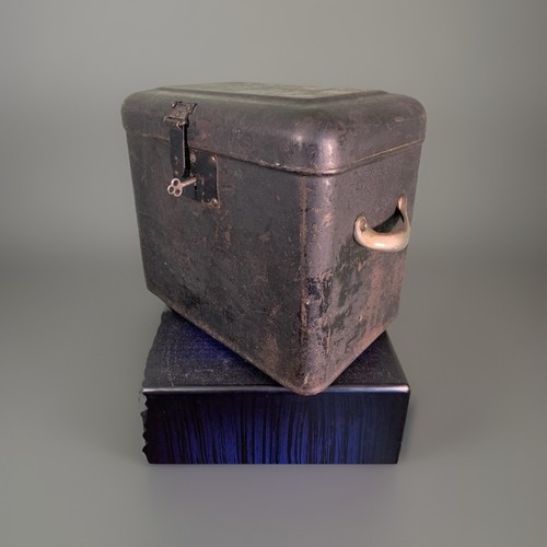Antique metal strong box - strong,