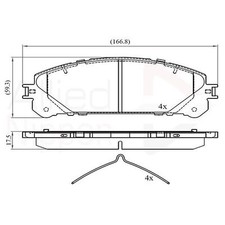 Brake Pads Set For Lexus RX