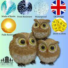 Cute Owl Highly Detailed Garden Ornament - Resin Owl Statue Outdoor Decor Vivid