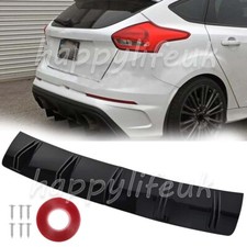 For Ford Focus 2010-2015 Rear Bumper Spoiler Diffuser Splitter 10-Fins Lip