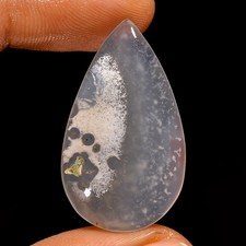 24 Ct Natural Moss Agate Pear