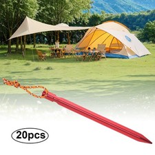 20PCS Aluminium Alloy Tent Pegs 18cm Lightweight Nail Stakes Outdoor Enhanced