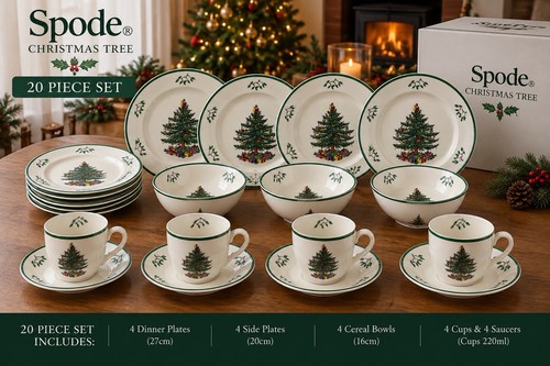 Spode christmas tree 20pc - spode,