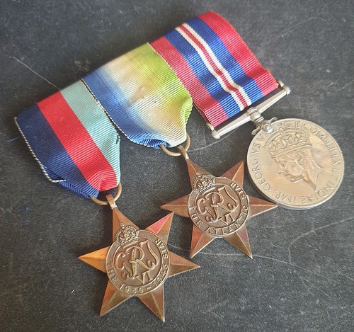 Ww2 royal navy three medal - ww2,