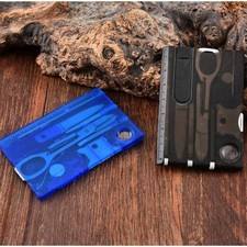 12 In 1 Pocket Credit Card Portable Multi Tools Outdoor Survival Camping Tool BU