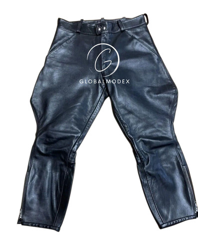 Men genuine black - black, leather