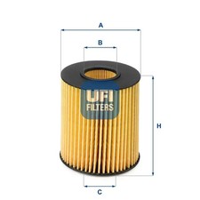 Oil filter Filter Insert 25.151.00 UFI for HYUNDAI KIA