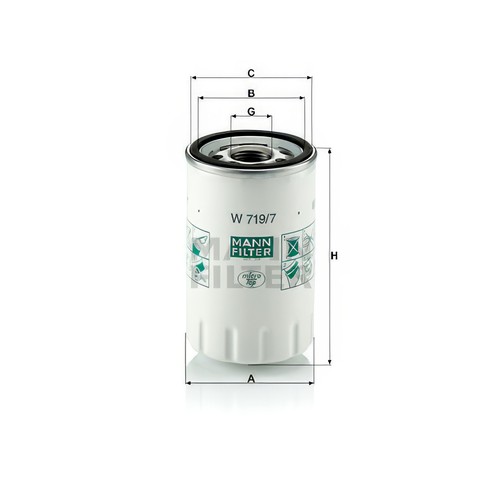 Mann oil filter with one - filter,