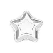 Metallic Silver Star Shape