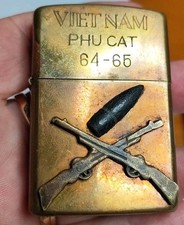 Vietnam War Zippo Lighter Phu Cat 64-65🔥with Quotation On Back🔥