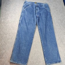 Men's CAT Carpenter Jeans W36 L32 Caterpillar Blue Very Good Condition