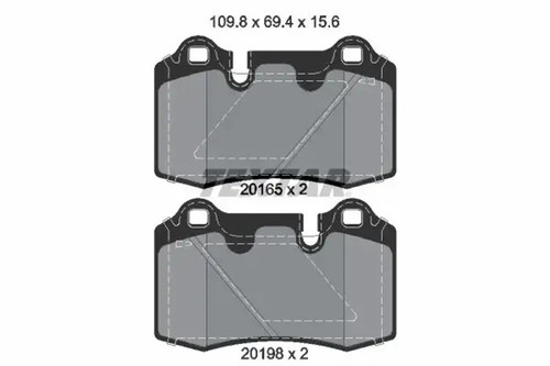 Brake pads 2016501 - textar, for