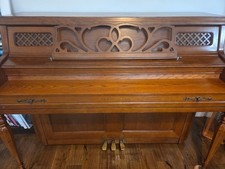 Young Chang Upright Piano – 88 Keys, Acoustic, with Stool, Brown Wood Finish