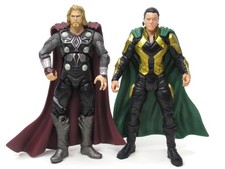 Marvel Super Heroes Thor and Loki 3.75" Action Figures Toys Hasbro 2014 Used