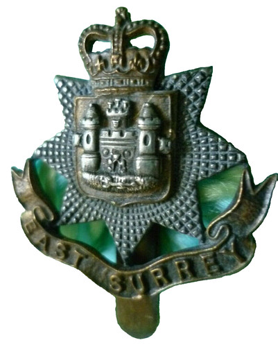 East surrey regiment cap badge - east,