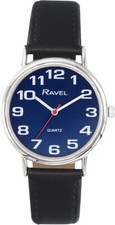 Ravel Navy Face Mens Unisex Bold BIG Number Watch with BIG Clear Easy Read 52.1