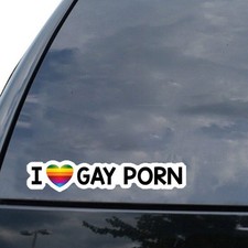 I Love Gay Porn Rainbow Car