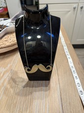 Moustache Necklace Adjustable Vintage Statement Bold holiday