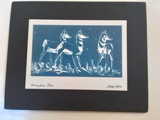 Lithograph Print Of Deer by J H Kerr (Canadian)