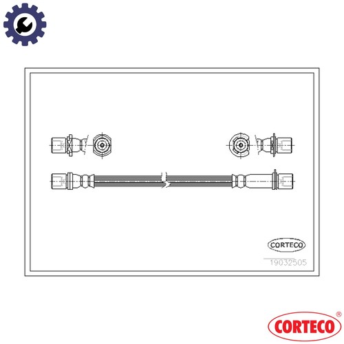 Brake hose 19032505 - hose, for