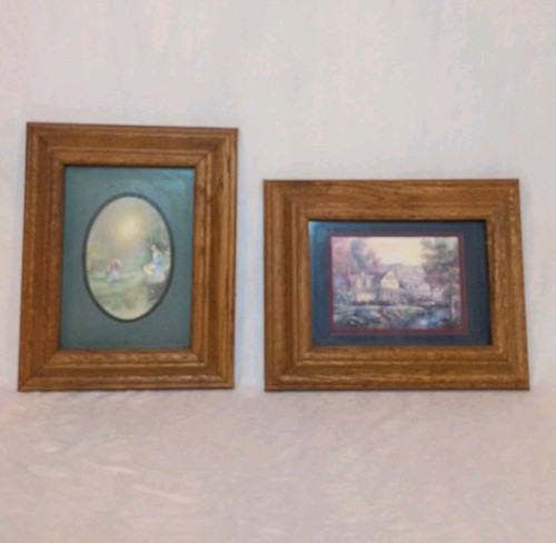 Vintage small framed art - vintage, art-