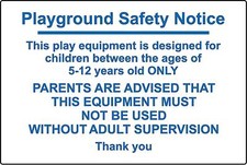  Playground safety notice