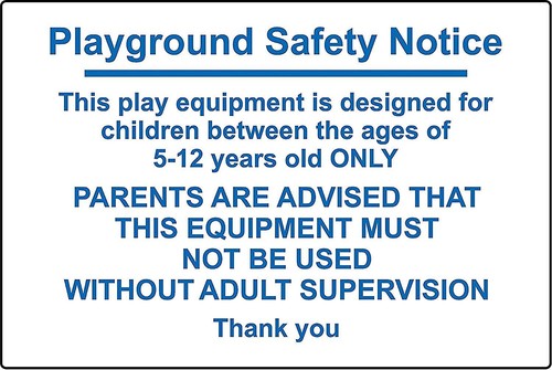 Playground safety notice - ,