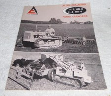 Original vintage Allis Chalmers Farm Crawlers brochure H3, HD3, H4.HD dated 1966