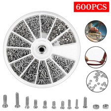600Pcs/Set Small Metal Nuts