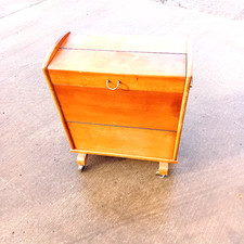 VINTAGE 1960'S COCKTAIL CABINET SMALL WHEELED RETRO CABINET