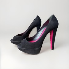 Miu Miu Women's Vintage Shoes Size 5.5 Black Leather Suede (Euro 38.5) Stilettos