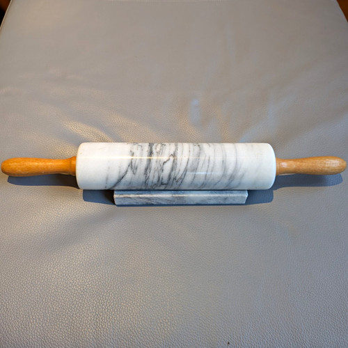 Marble rolling pin with wooden - marble,