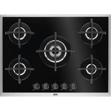 AEG HG795450XB Gas On Glass Hob 70cm 5 Burner Built-In Black NEW