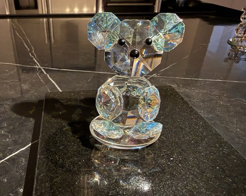 Vintage faceted crystal koala - faceted,