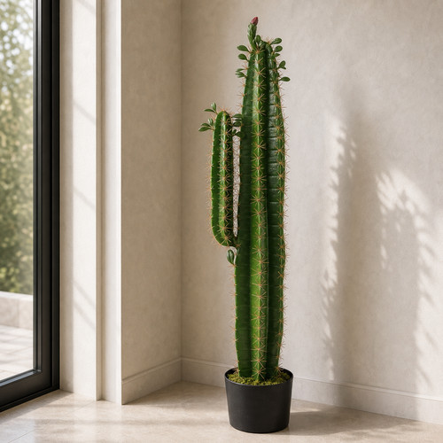 Artificial cactus with pot - with,