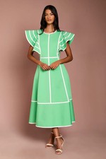 Coast Green Fit & Flare Dress