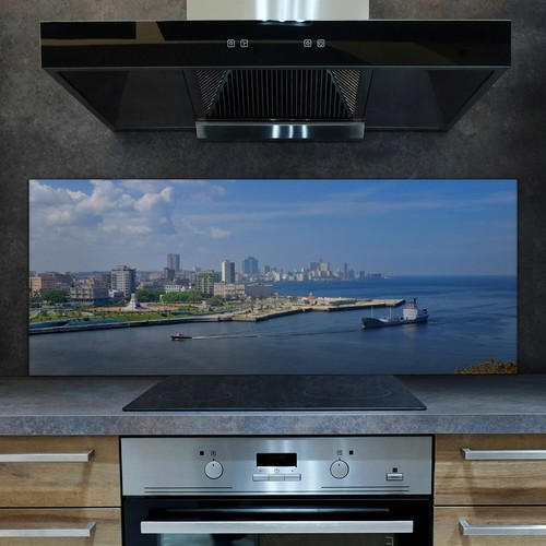 Glass kitchen splashback tile - kitchen,