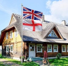 20FT Aluminium Sectional Flagpole Kit Telescopic Flag Pole + Flag Outdoor Garden