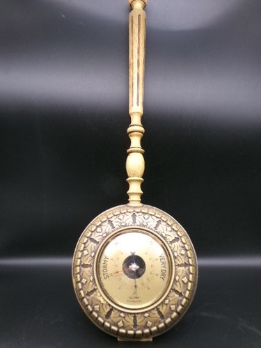 Vintage brass and wood - wood, handled