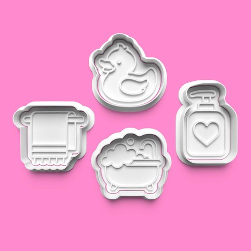 Bath time cookie cutter - bath, set
