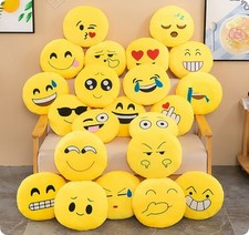 Emoticon Emoji Sofa Cushion XXL loca. 33x33 cm Expression Sofa Cushion UK
