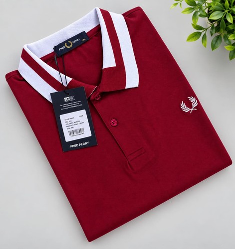 Fred pery mens maroon polo - maroon,