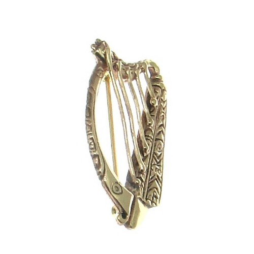 Celtic irish harp brooch - irish,