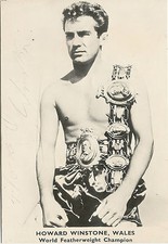 Howard Winstone, Merthyr, Wales, World Boxing Champion signed 8"x6 photograph