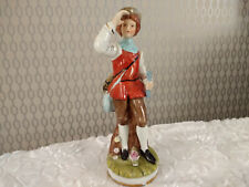 Vintage Ceramic Boy Scout Figurine Explorer Crown Over S Mark Ornament Sculpture